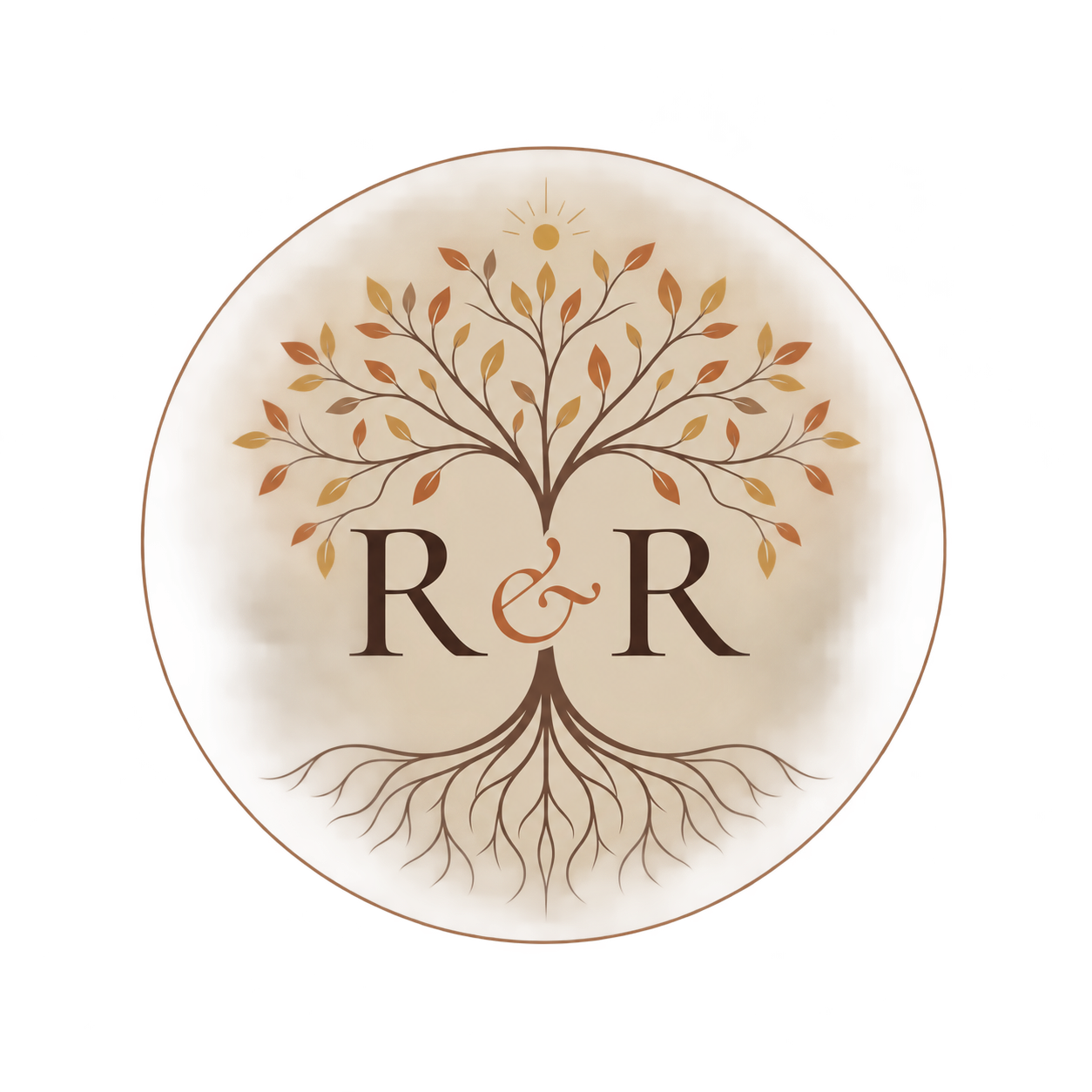 Roots and Radiance Tree of Life monogram
